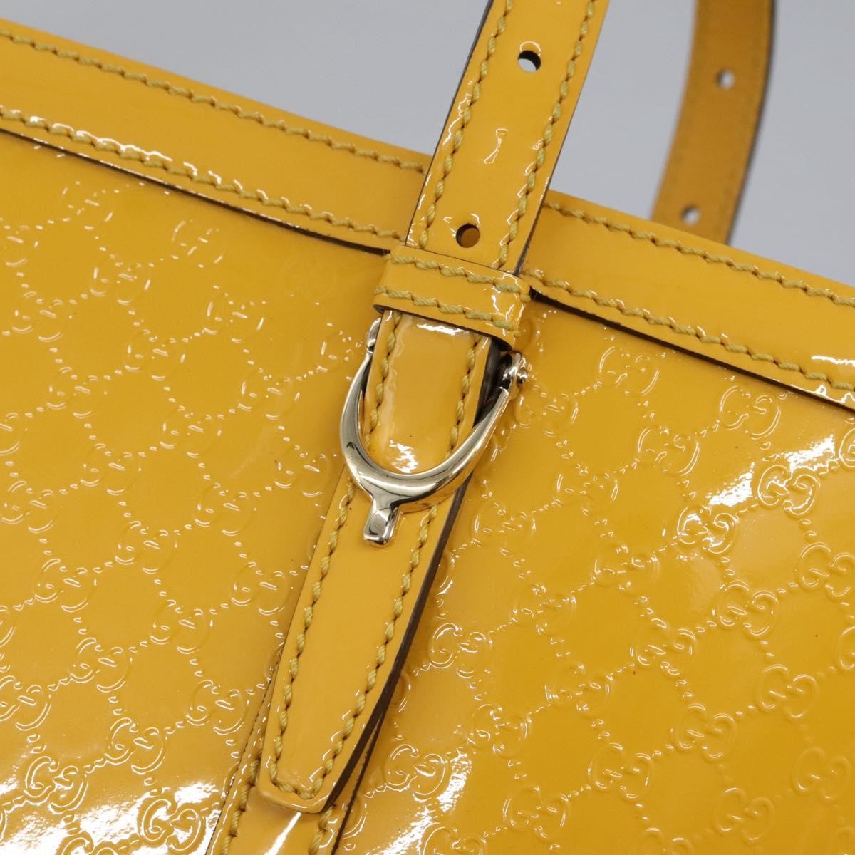 Gucci Nice Tote Microguccissima Patent, YELLOW, PATENT_LEATHER, Tote bag