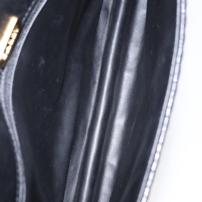 Bally Vintage Handbag Quilted Leather, BLACK, LEATHER, Handbag