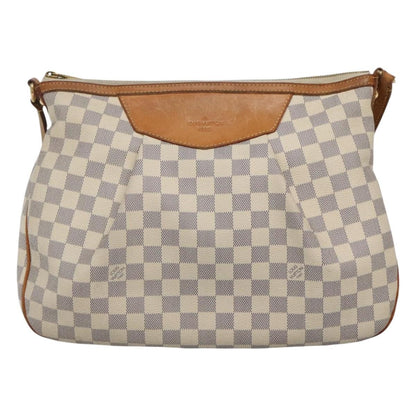 Louis Vuitton Siracusa Handbag Damier, WHITE, CANVAS, Shoulder bag