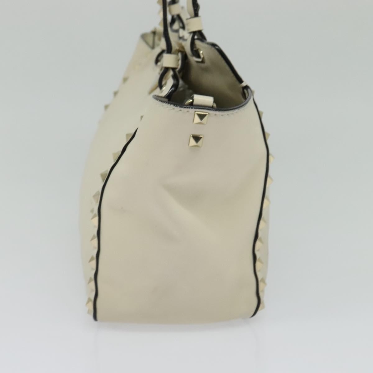 Valentino Garavani Rockstud Tote Soft Leather, WHITE, LEATHER, Tote bag