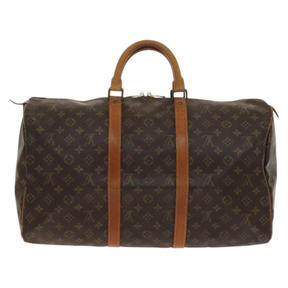 Louis Vuitton Keepall Bag Monogram Canvas, BROWN, CANVAS, Travel bag