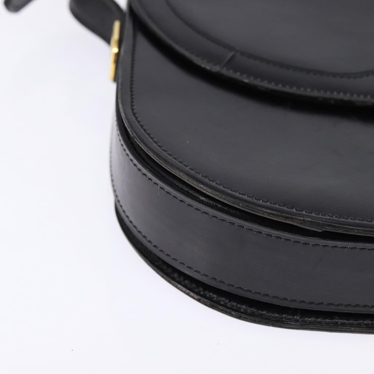 Christian Dior Flap Shoulder Bag Leather, BLACK, LEATHER, Shoulder bag