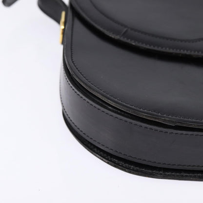 Christian Dior Flap Shoulder Bag Leather, BLACK, LEATHER, Shoulder bag