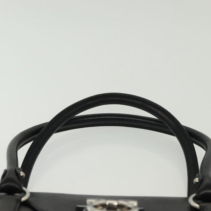 Salvatore Ferragamo Virna Satchel Leather, BLACK, LEATHER, Handbag