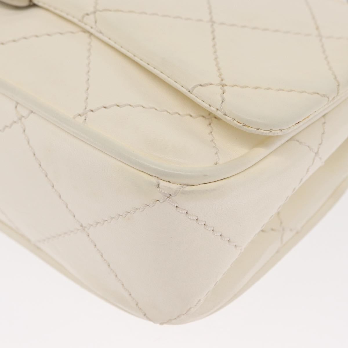 Chanel Reissue 2.55 Flap Bag Leather, WHITE, LEATHER, Shoulder bag