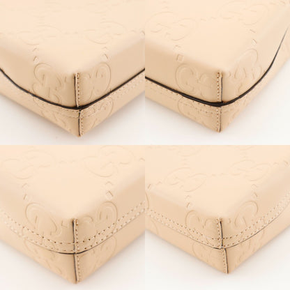 Gucci GG super mini handbag Leather, BEIGE, LEATHER, Handbag