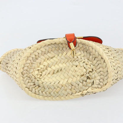 Chloe Marcie Basket Bag Raffia and Leather, BEIGE, WICKER, Handbag
