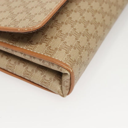 Celine Vintage Macadam Shoulder Bag Canvas, BEIGE, CANVAS, Shoulder bag