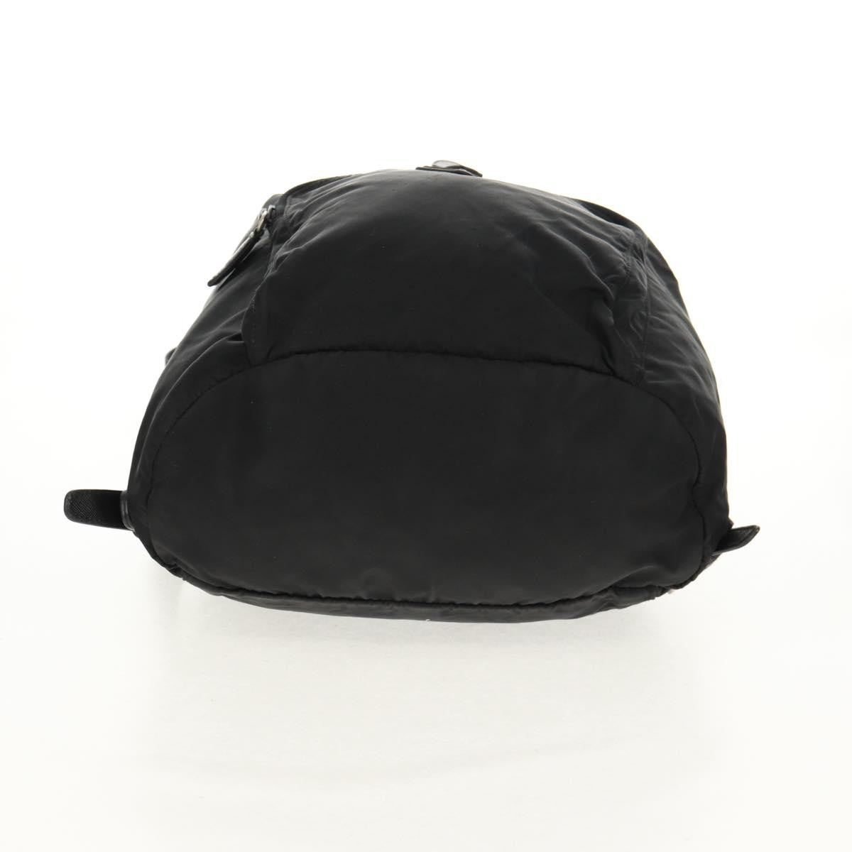Prada Front Pocket Buckle Backpack Nylon, BLACK, NYLON, Backpack