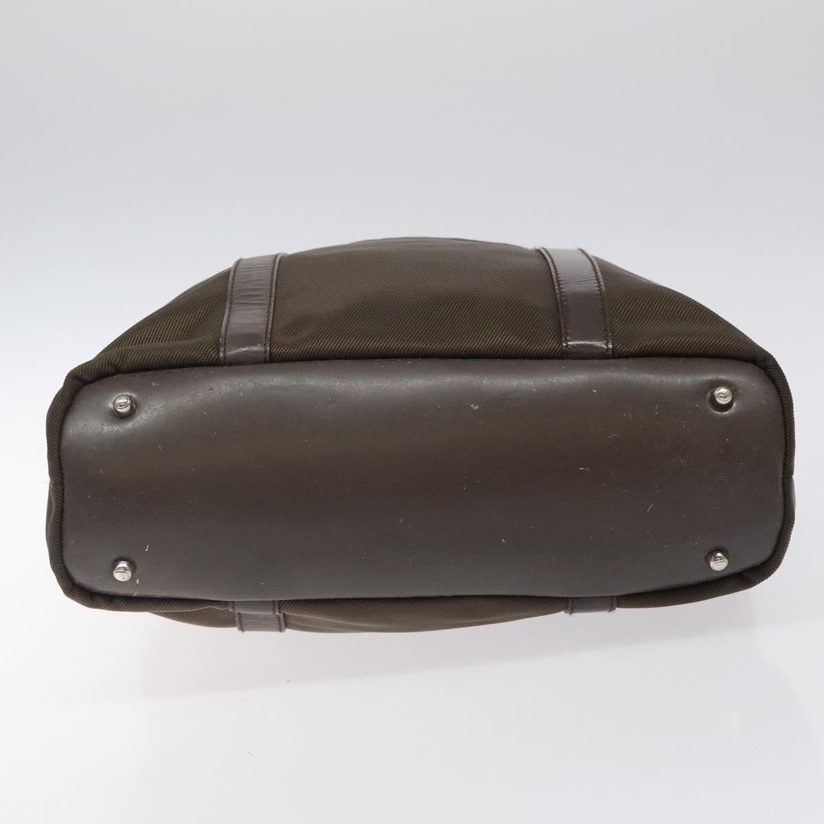 Gucci Vintage Bamboo Handle Tote Nylon, BROWN, NYLON, Tote bag