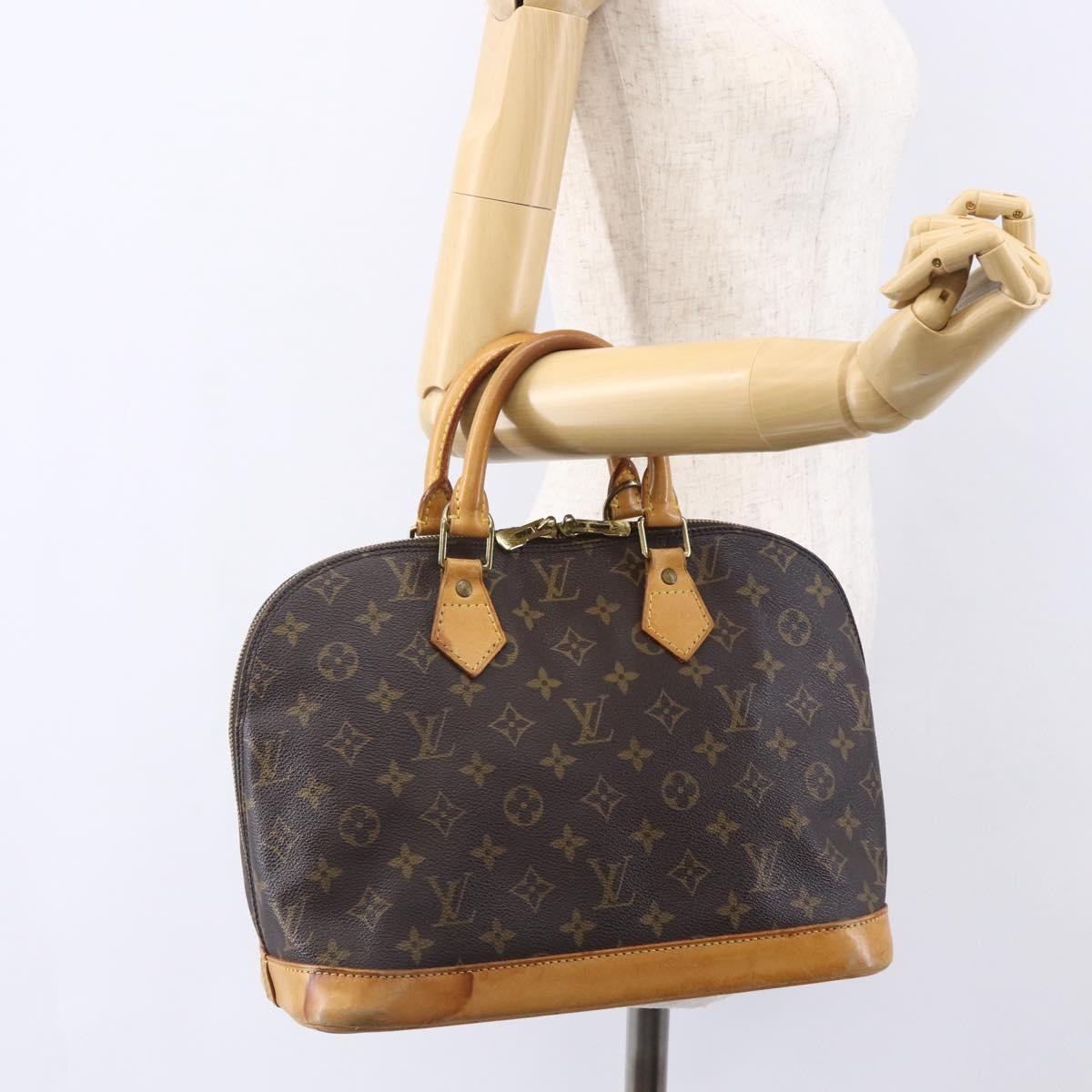 Louis Vuitton Alma Handbag Monogram Canvas, BROWN, CANVAS, Handbag