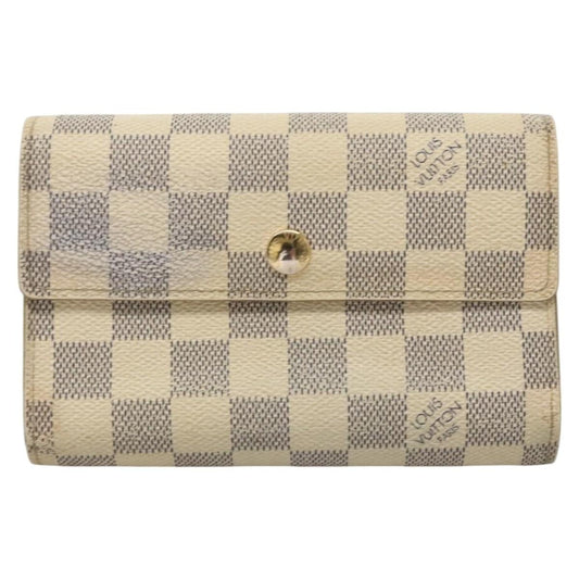 Louis Vuitton Alexandra Wallet Damier, WHITE, CANVAS, Wallets