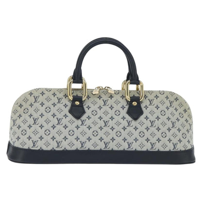 Louis Vuitton Alma Handbag Mini Lin, BLUE, CANVAS, Handbag