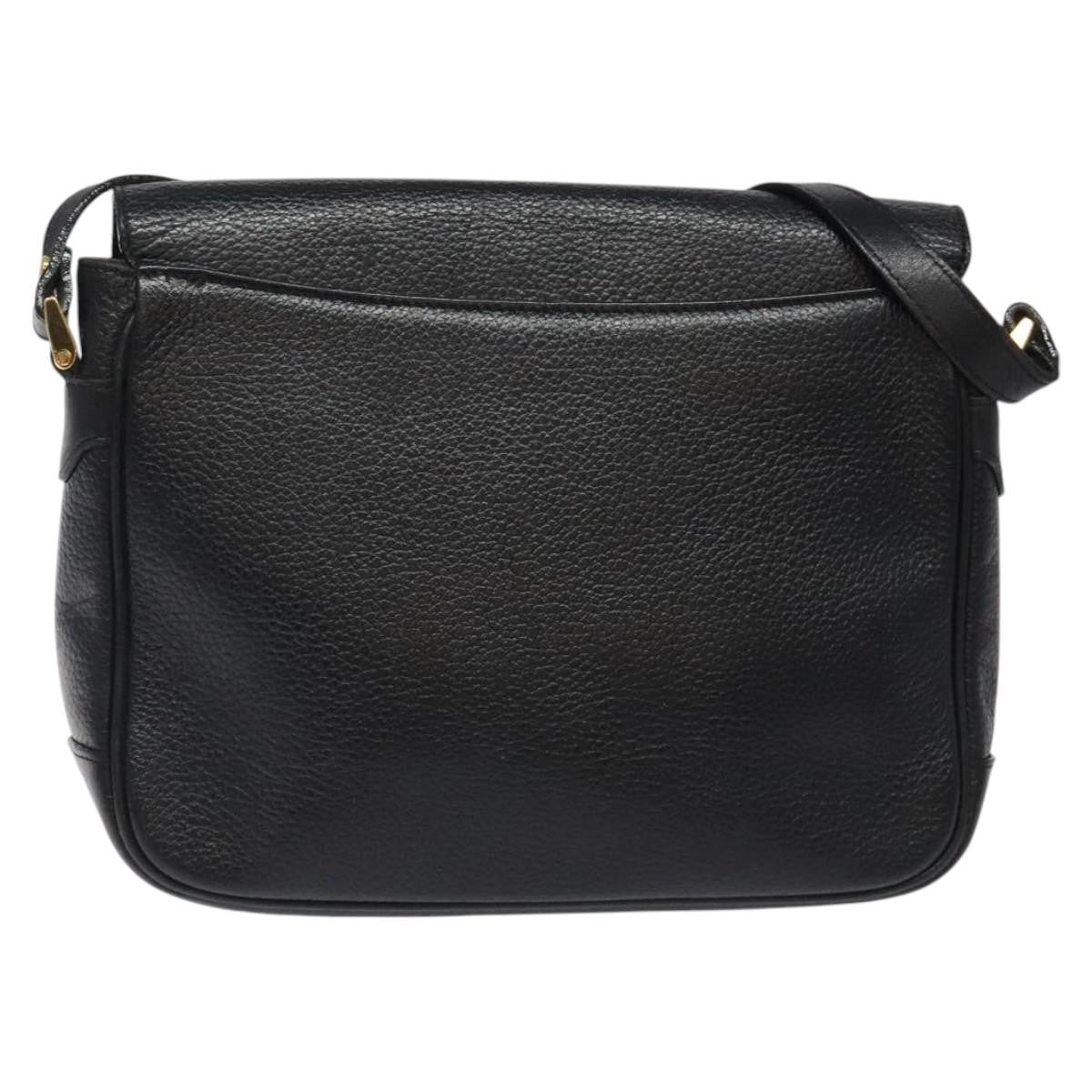 Burberry Flap Shoulder Bag Leather, BLACK, LEATHER, Shoulder bag