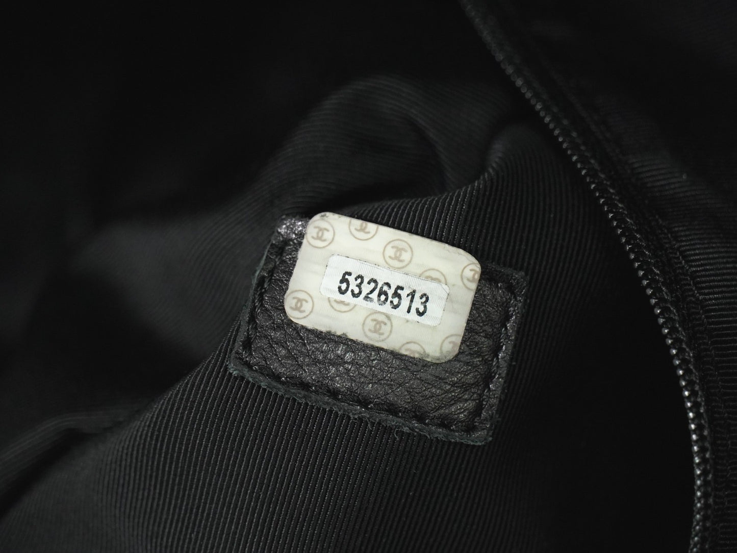 Chanel Vintage CC Resin Chain Tote Leather, BLACK, LEATHER, Tote bag