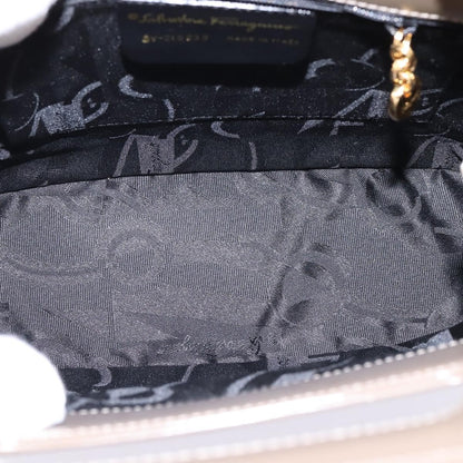 Salvatore Ferragamo Wanda Handbag Patent Leather, GRAY, PATENT_LEATHER, Handbag