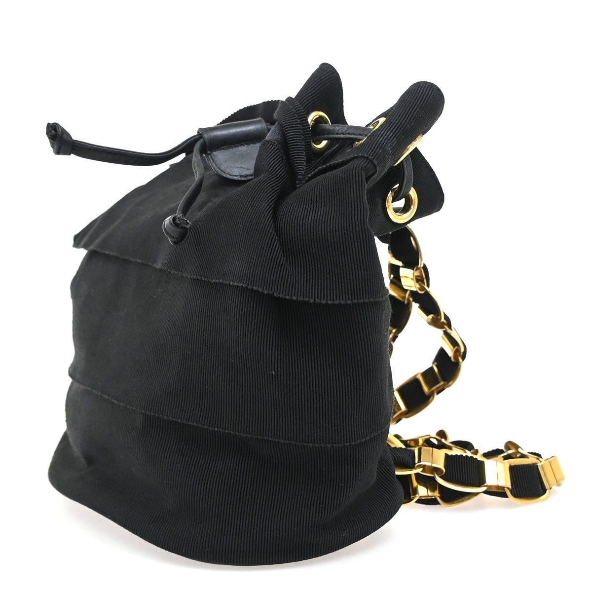 Salvatore Ferragamo Vala Backpack Canvas, Black, Canvas, Backpack