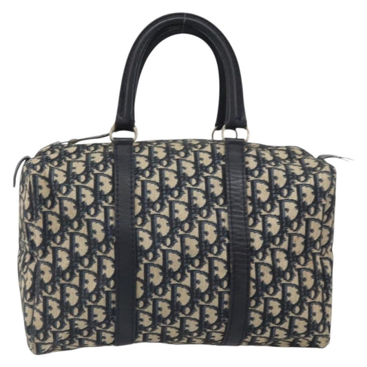 Christian Dior Vintage Trotter Boston Bag Diorissimo Canvas, NAVY, CANVAS, Handbag