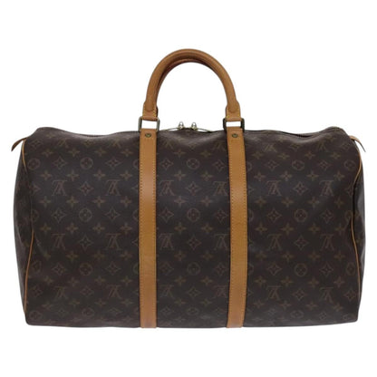 Louis Vuitton Keepall Bag Monogram Canvas, BROWN, CANVAS, Travel bag