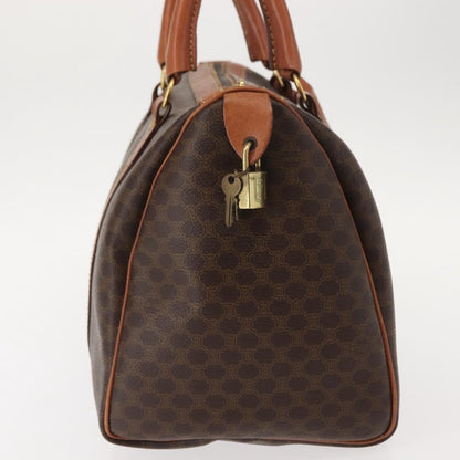 Celine Macadam Handbag Macadam with leather, BROWN, CANVAS, Handbag