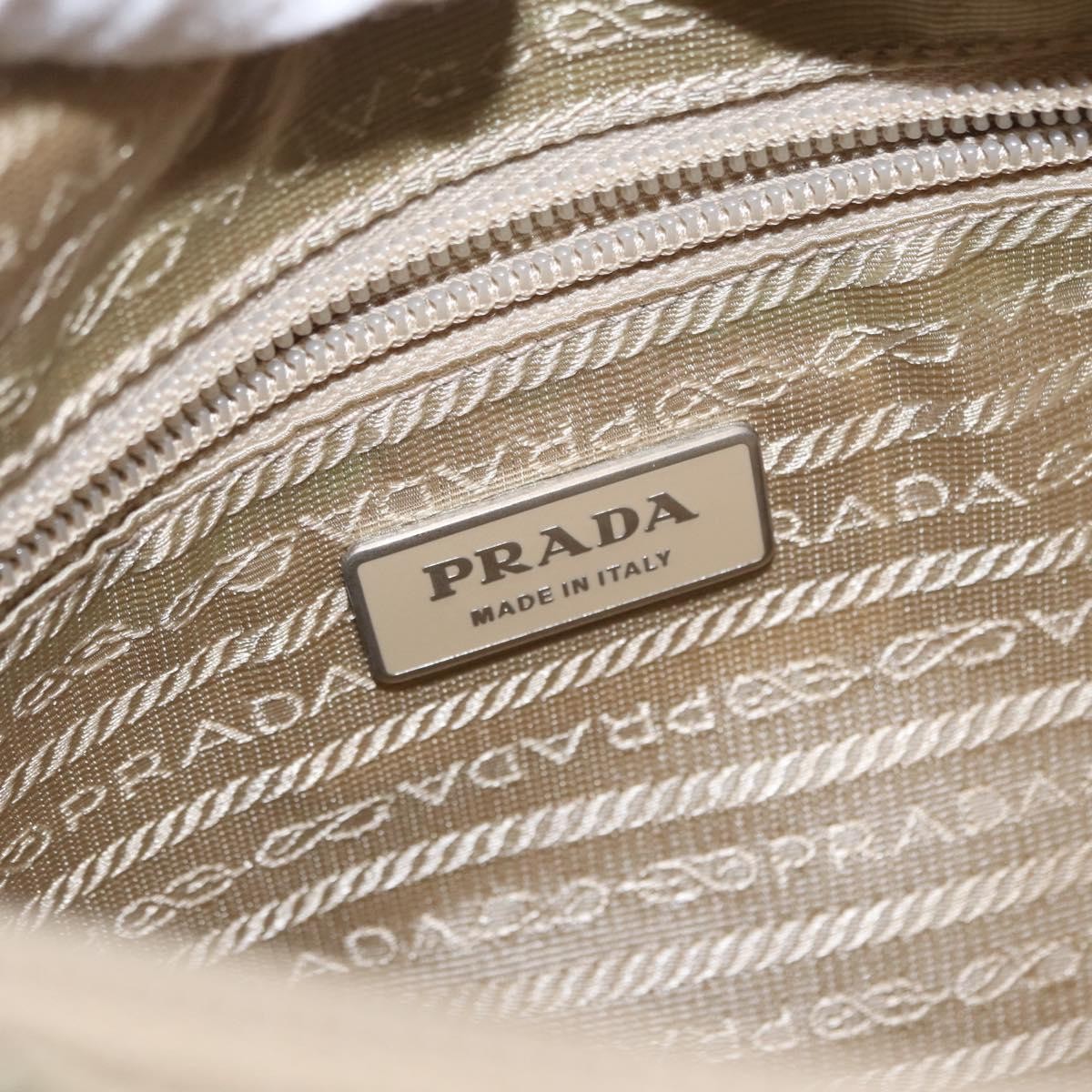 Prada Buckle Messenger Bag Tessuto, BEIGE, NYLON, Shoulder bag