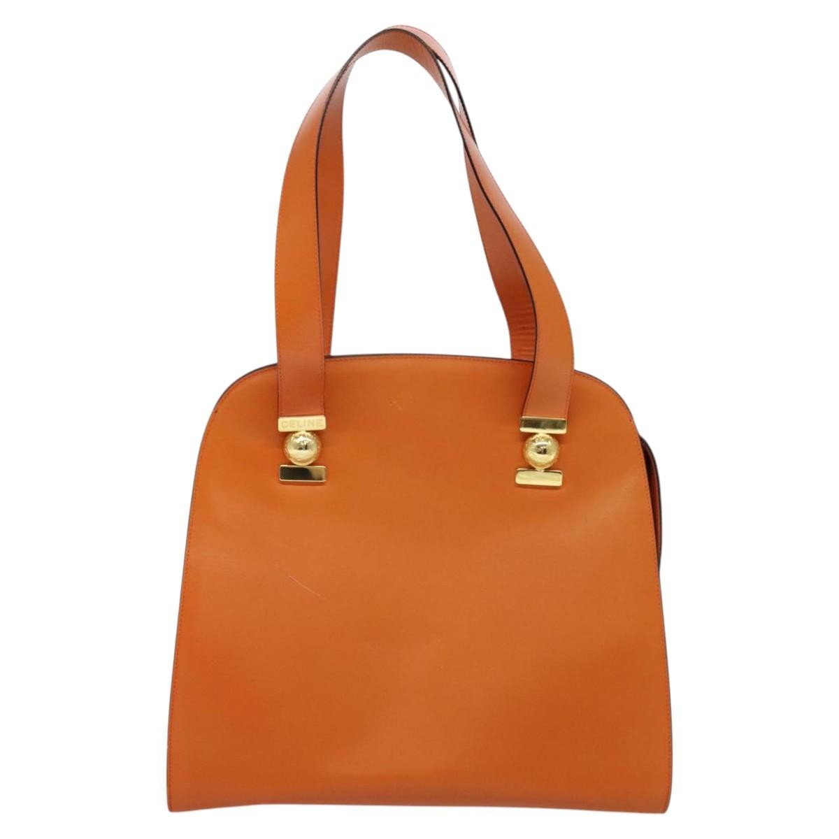 Celine Tote bag Leather, ORANGE, LEATHER, Tote bag