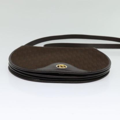 Christian Dior Vintage Trotter Flap Shoulder Bag Canvas, BROWN, CANVAS, Shoulder bag
