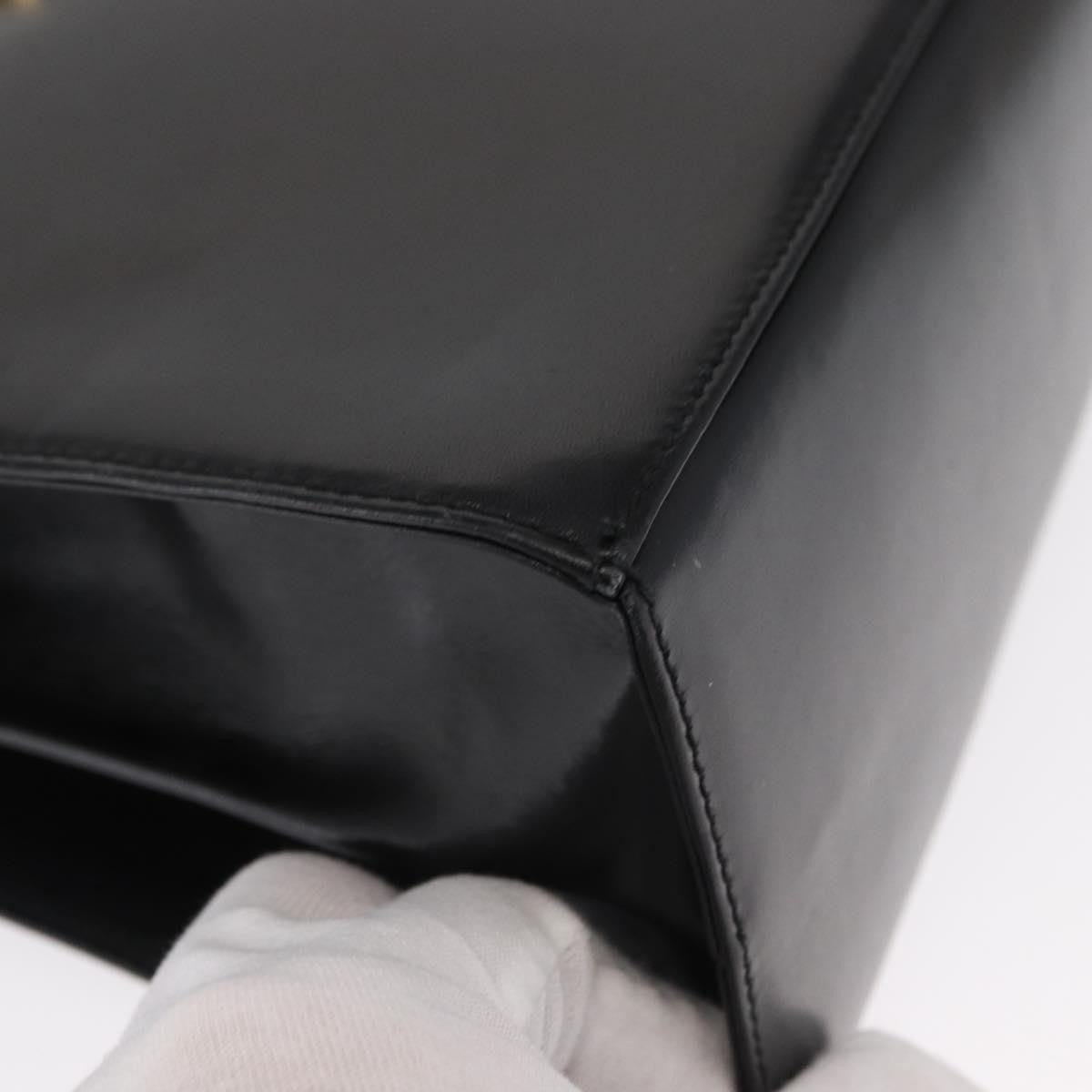 Salvatore Ferragamo Convertible Top Handle Bag Leather, BLACK, LEATHER, Handbag