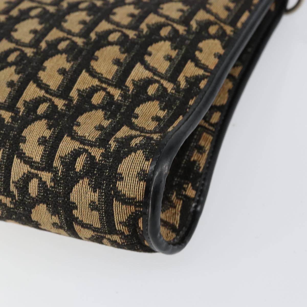 Christian Dior Vintage Trotter Shoulder Bag Canvas, NAVY, CANVAS, Shoulder bag