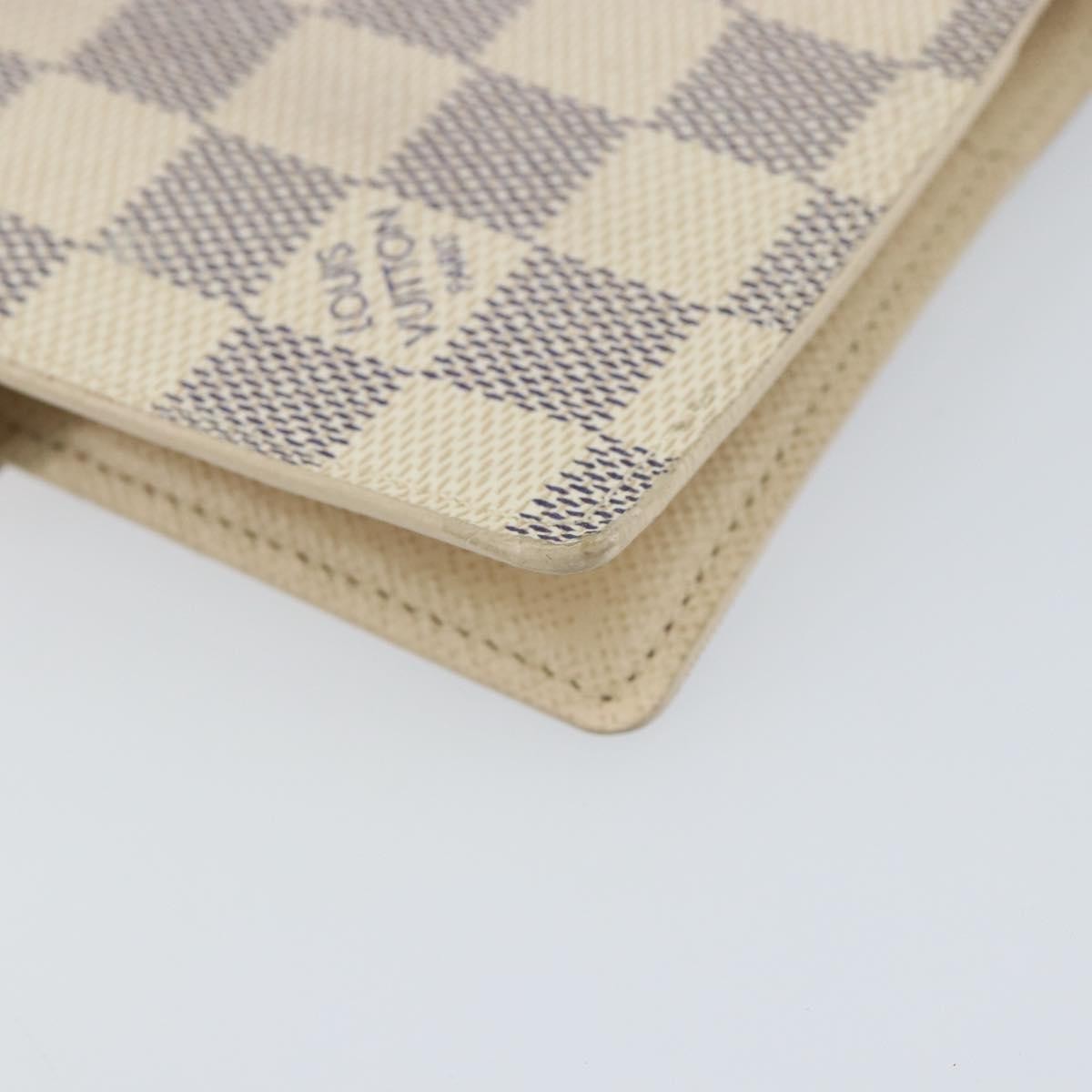 Louis Vuitton Agenda Cover Damier Azur, WHITE, CANVAS, Toiletry Case