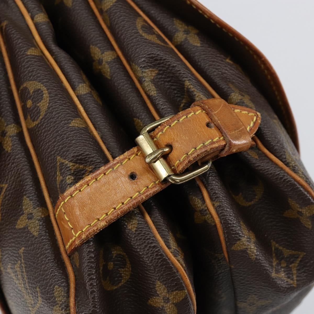 Louis Vuitton Saumur Handbag Monogram Canvas, BROWN, CANVAS, Shoulder bag