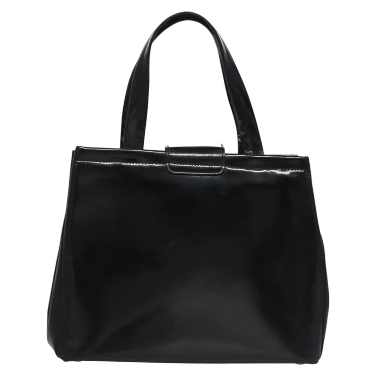 Salvatore Ferragamo Vara Tote Patent Leather, BLACK, PATENT_LEATHER, Handbag