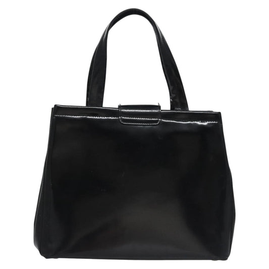 Salvatore Ferragamo Vara Tote Patent Leather, BLACK, PATENT_LEATHER, Handbag
