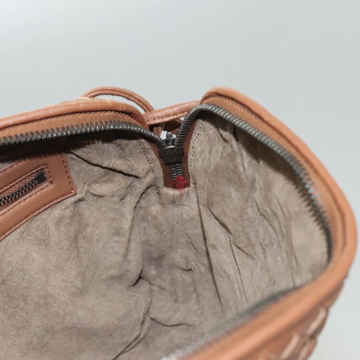 Bottega Veneta Intrecciato Leather, BROWN, LEATHER, Handbag