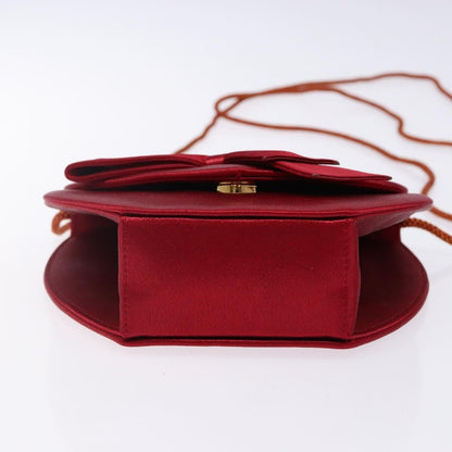 Saint Laurent Vintage Flap Crossbody Bag Silk, RED, SATIN, Clutche & pouche