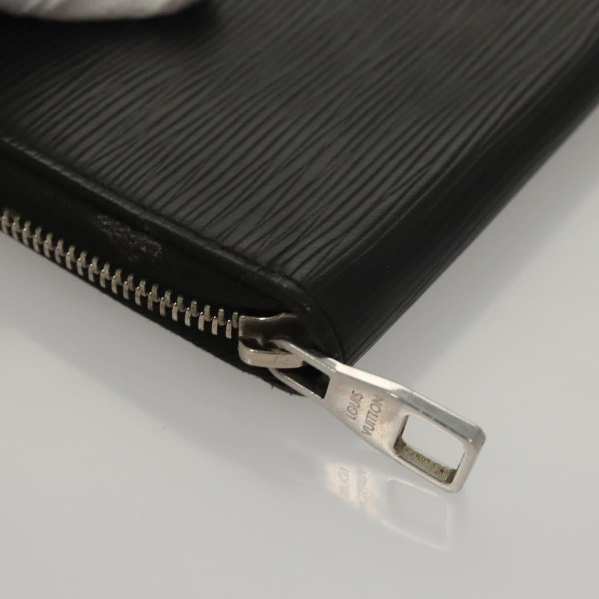 Louis Vuitton Zippy Organizer Epi Leather, BLACK, LEATHER, Wallets