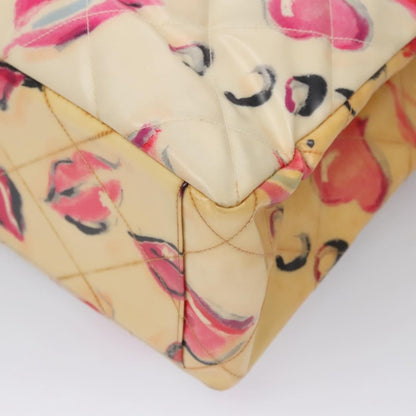 Chanel Vintage CC Chain Tote Printed patent leather, BEIGE, PATENT_LEATHER, Tote bag