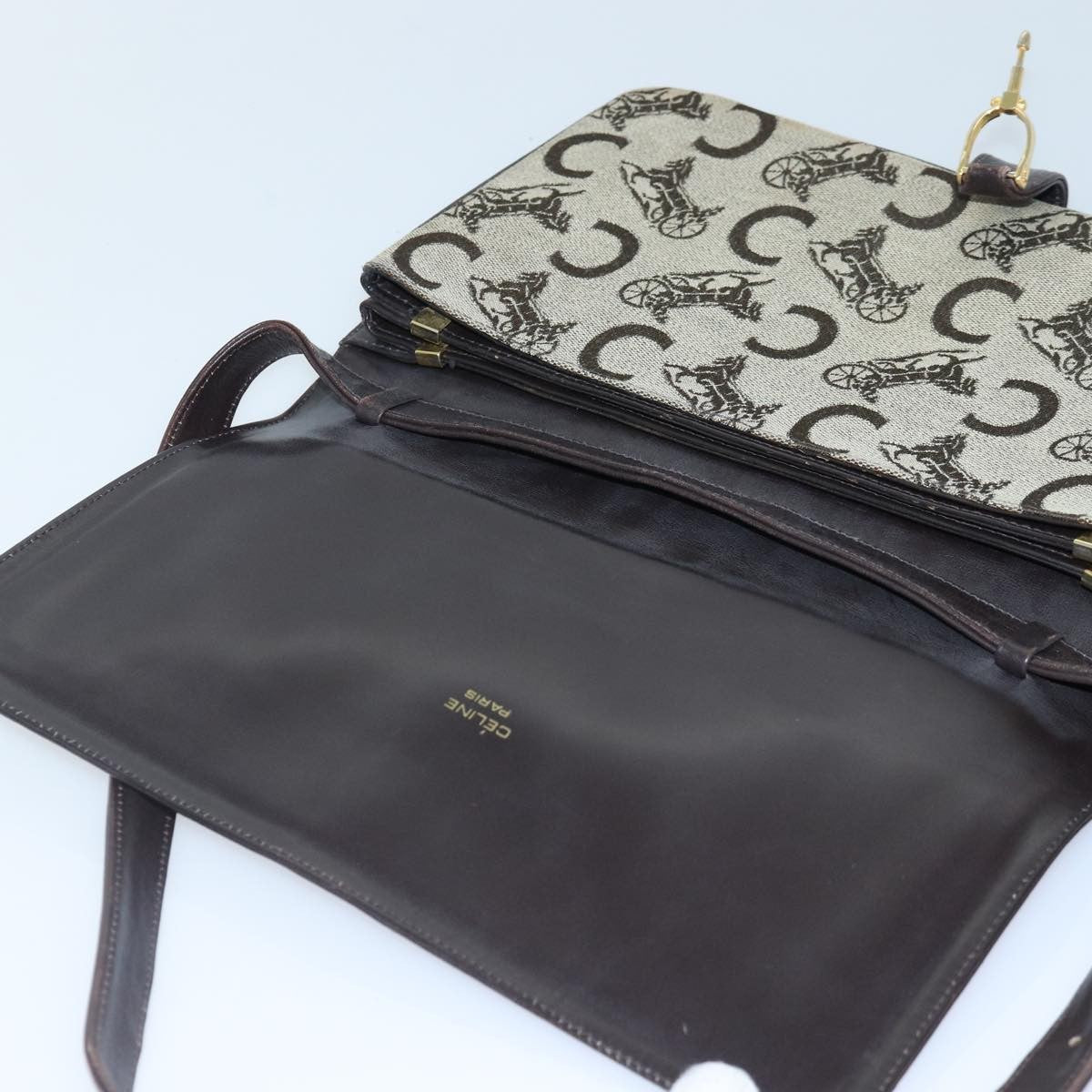 Celine Sulky Clutch Bag Canvas, BEIGE, CANVAS, Clutche & pouche