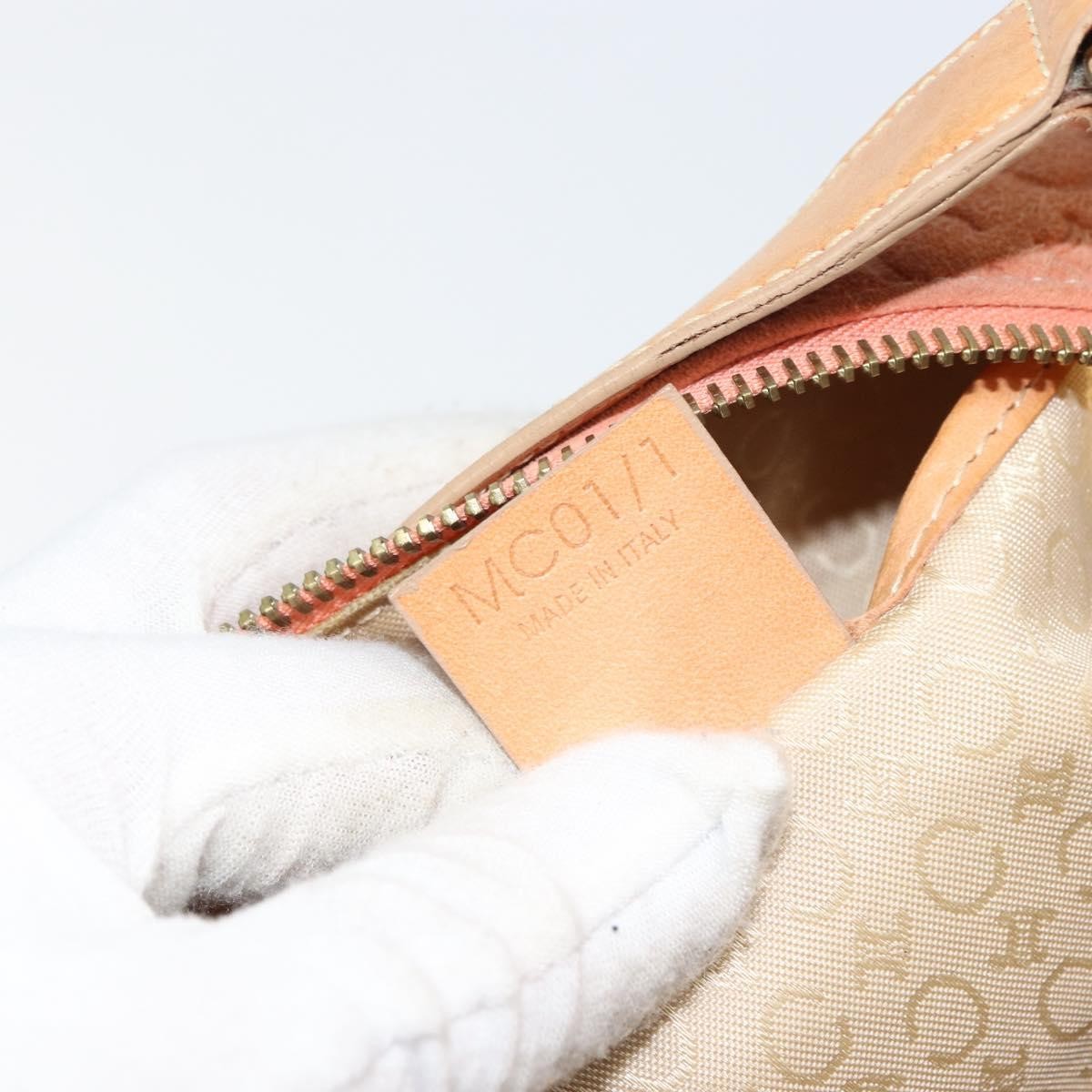 Celine C Macadam Shoulder bag Suede, ORANGE, SUEDE, Shoulder bag