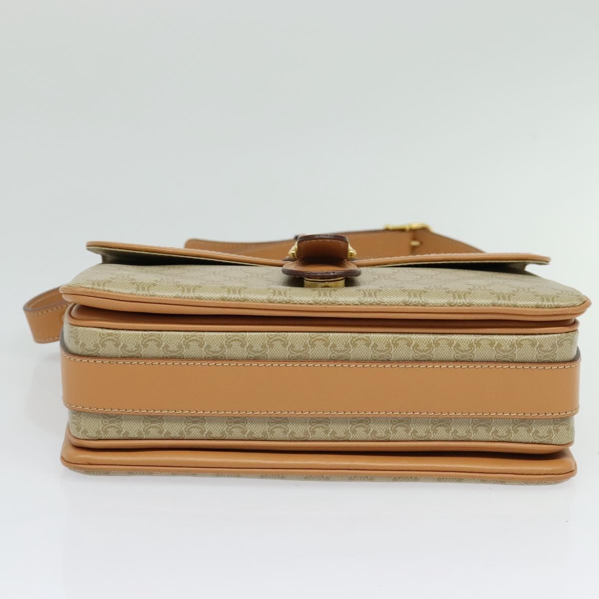 Celine Macadam Shoulder Bag PVC Leather, BEIGE, CANVAS, Shoulder bag