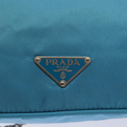 Prada Vintage Chain Shoulder Bag Tessuto, BLUE, NYLON, Shoulder bag