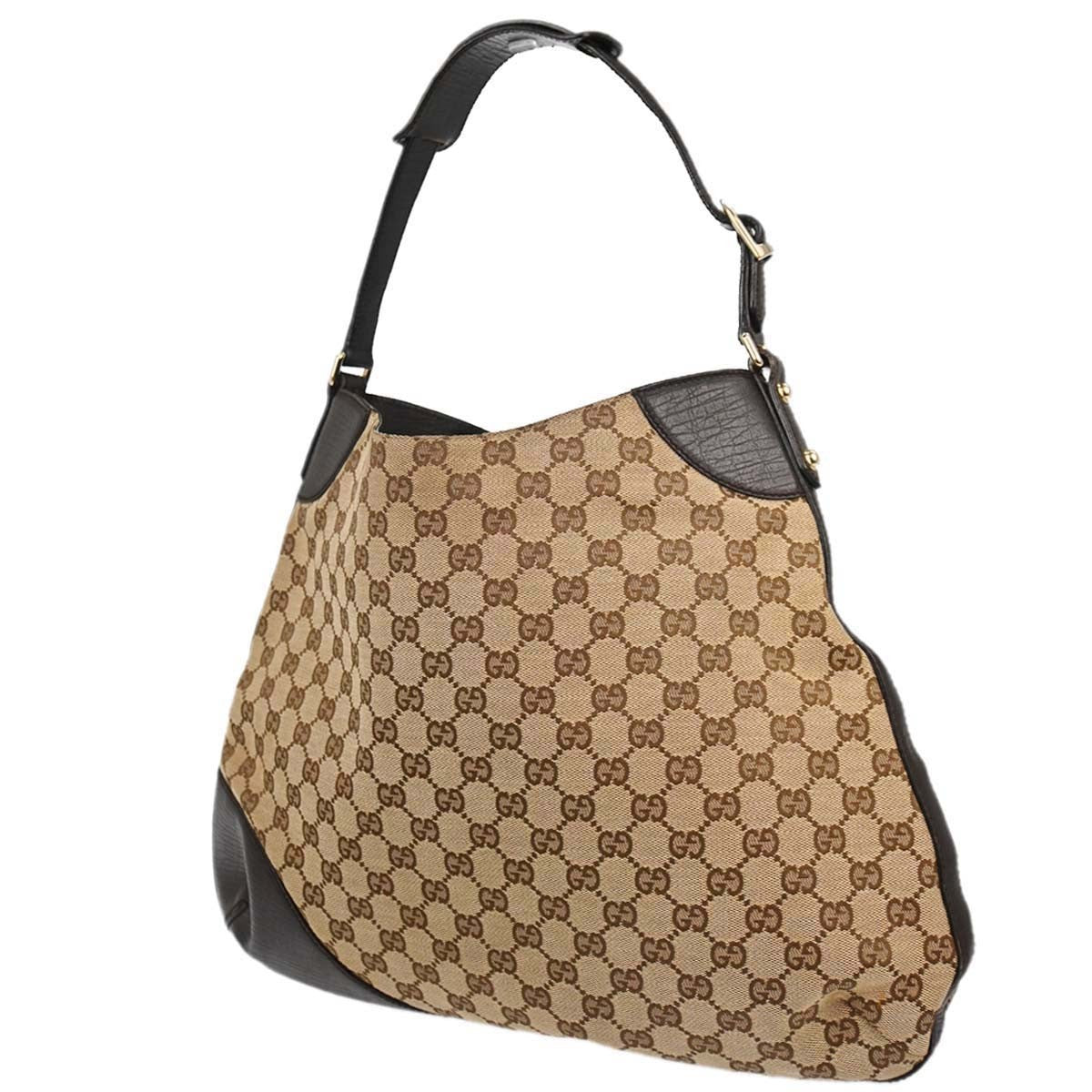 Gucci Vintage Horsebit Shoulder bag Canvas, Brown, Canvas, Shoulder Bag