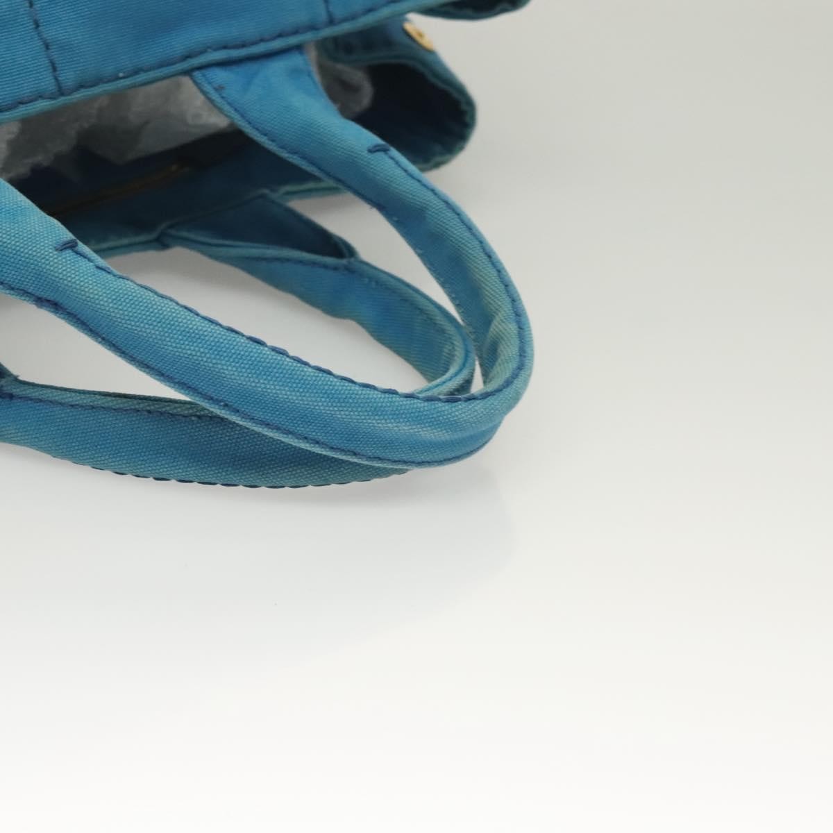 Prada Canapa Convertible Tote Canvas, BLUE, CANVAS, Tote bag