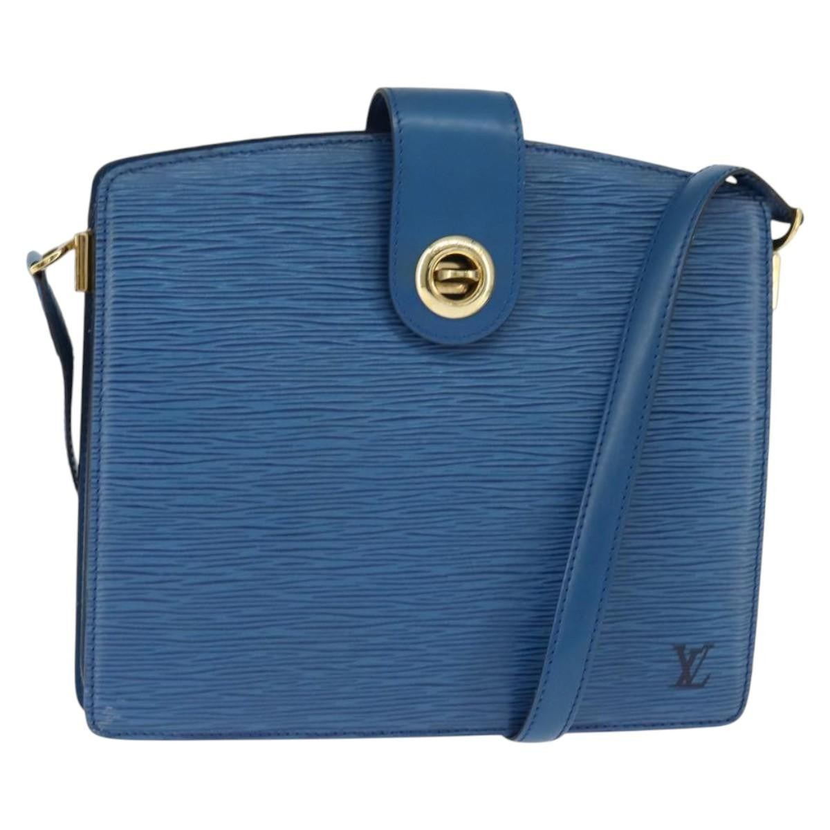 Louis Vuitton Capucines Shoulder Bag Epi Leather, BLUE, LEATHER, Shoulder bag