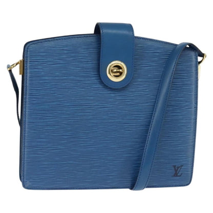 Louis Vuitton Capucines Shoulder Bag Epi Leather, BLUE, LEATHER, Shoulder bag