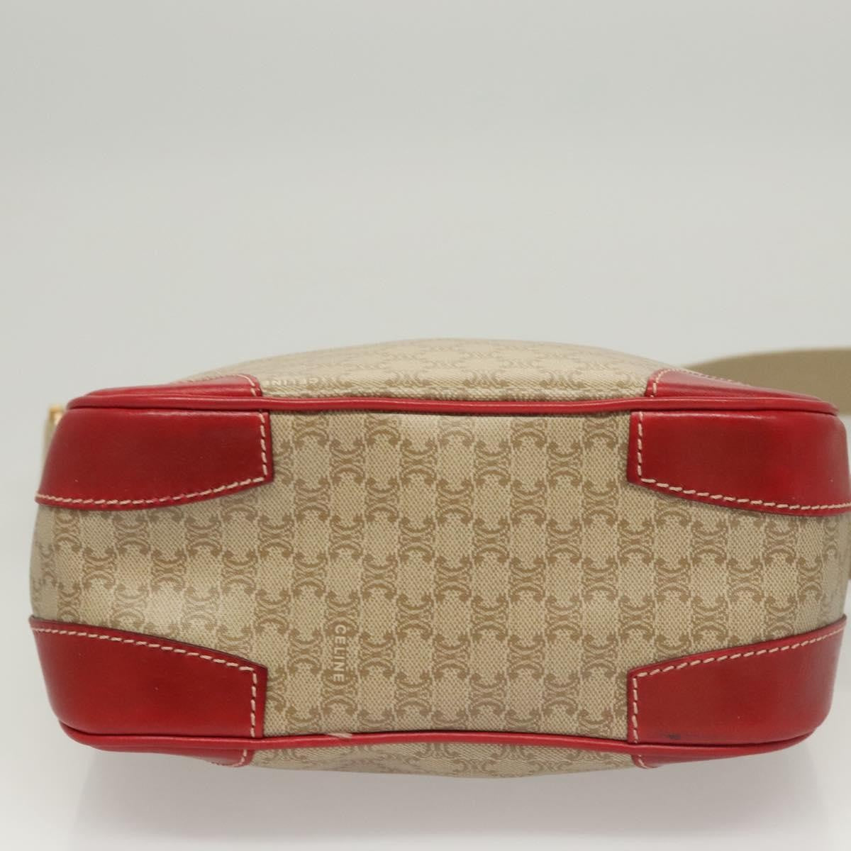 Celine Macadam Shoulder Bag Canvas, BEIGE, CANVAS, Shoulder bag