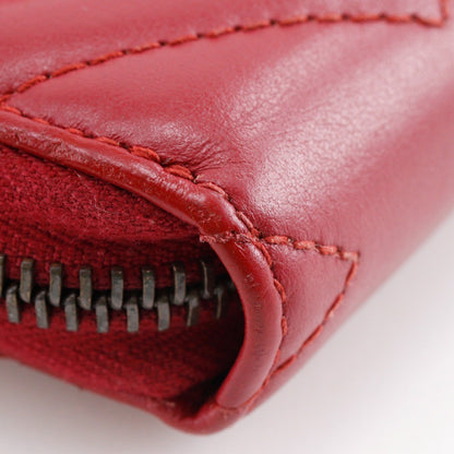 Gucci GG Marmont Zip Around Wallet Matelasse Leather, RED, LEATHER, Wallets