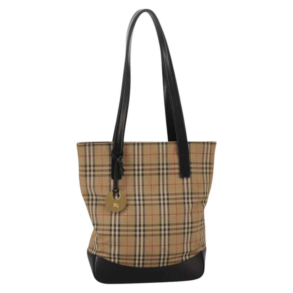 Burberry Nova Check Tote Leather, BEIGE, CANVAS, Tote bag