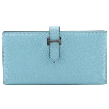 Hermes Bearn Wallet Epsom, BLUE, LEATHER, Wallets