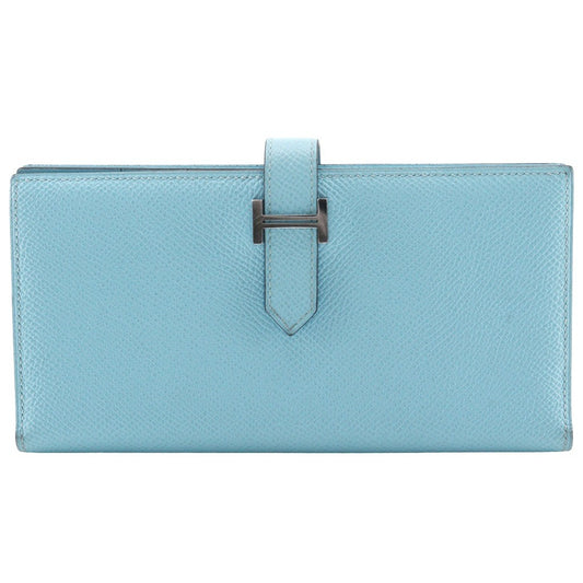 Hermes Bearn Wallet Epsom, BLUE, LEATHER, Wallets